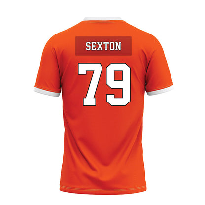 Oklahoma State - NCAA Football : Jacob Sexton - Orange Premium Football Jersey-1
