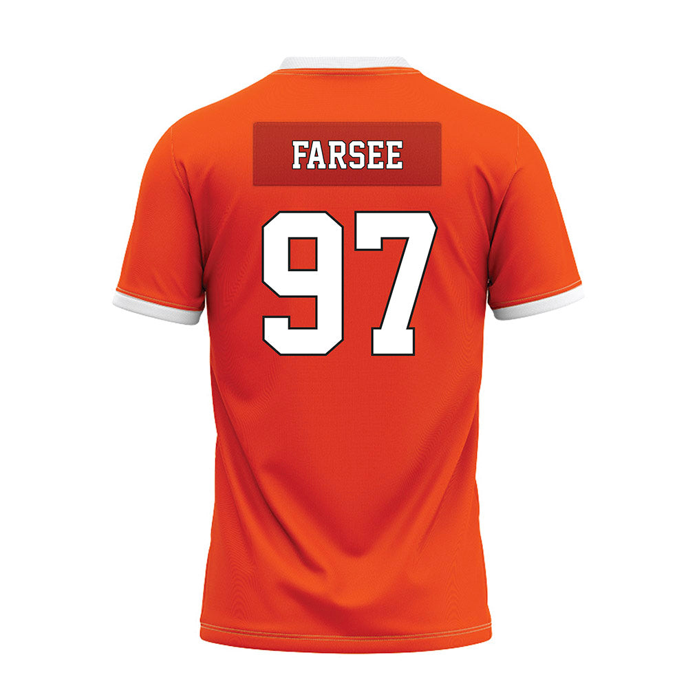 Oklahoma State - NCAA Football : Nygel Farsee - Orange Premium Football Jersey-1