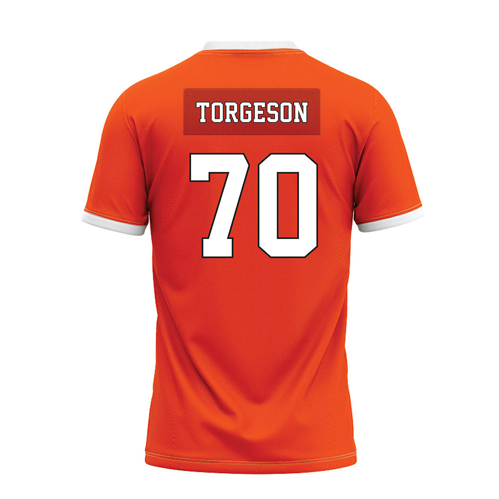 Oklahoma State - NCAA Football : Shaun Torgeson - Orange Premium Football Jersey-1