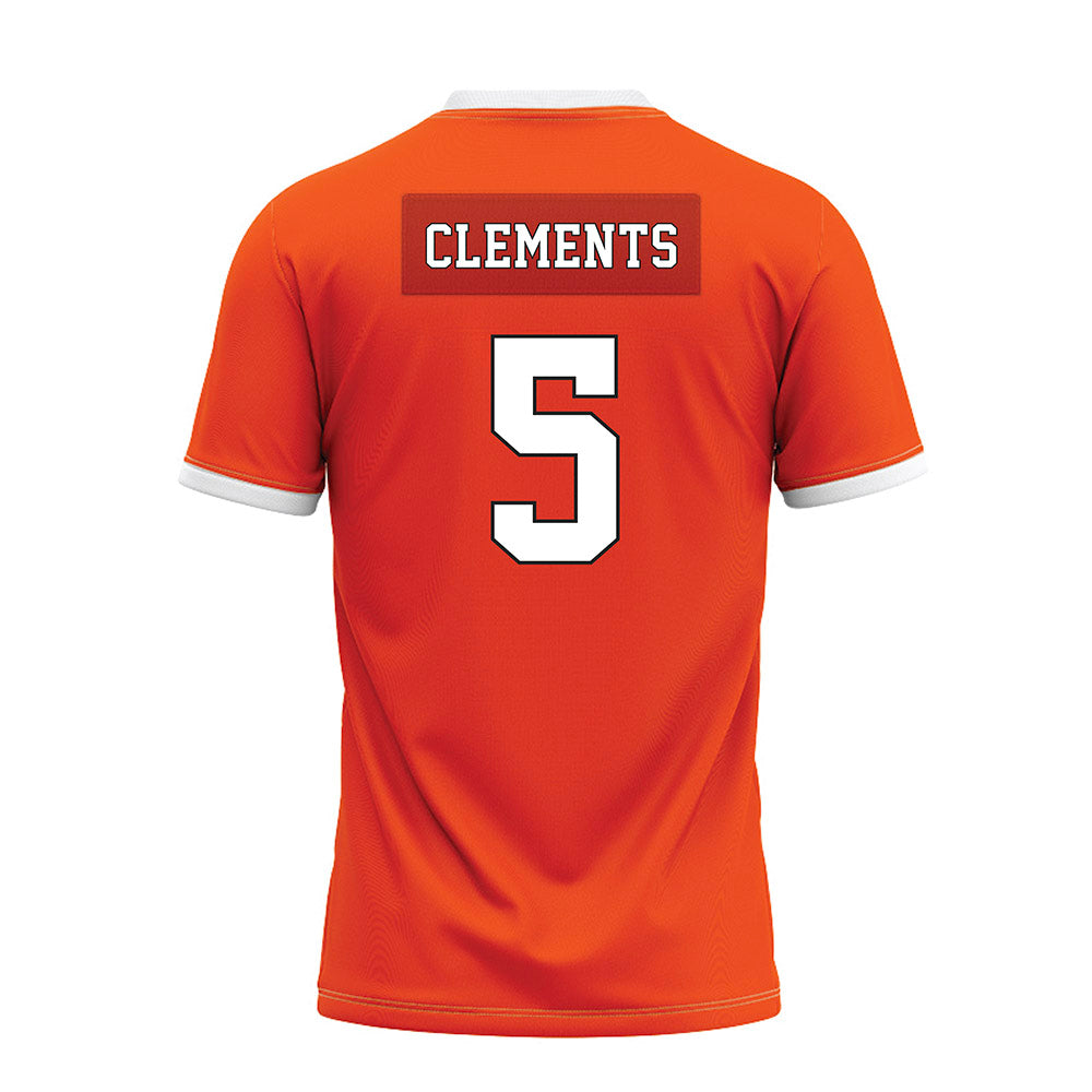 Oklahoma State - NCAA Football : Saadiq Clements - Orange Premium Football Jersey-1