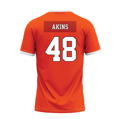Oklahoma State - NCAA Football : Nolan Akins - Orange Premium Football Jersey-1