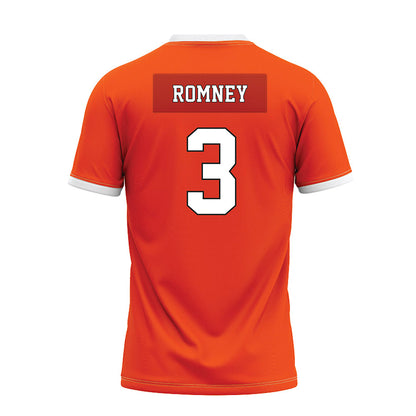 Oklahoma State - NCAA Football : Tate Romney - Orange Premium Football Jersey-1