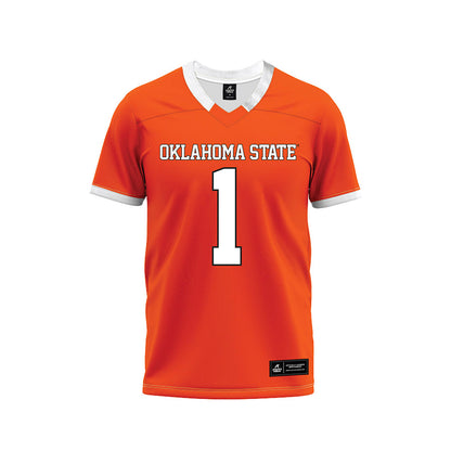 Oklahoma State - NCAA Football : Evan Jackson - Orange Premium Football Jersey-0