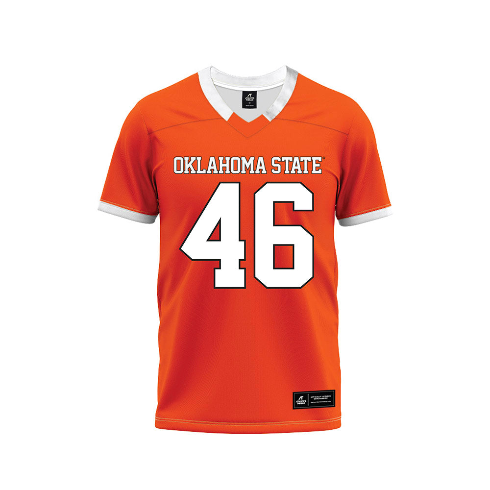Oklahoma State - NCAA Football : Hunter Trusler - Orange Premium Football Jersey-0