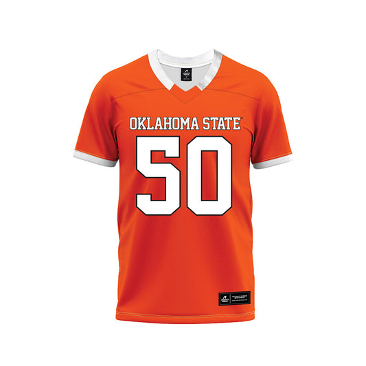 Oklahoma State - NCAA Football : Kole Seaton - Orange Premium Football Jersey-0
