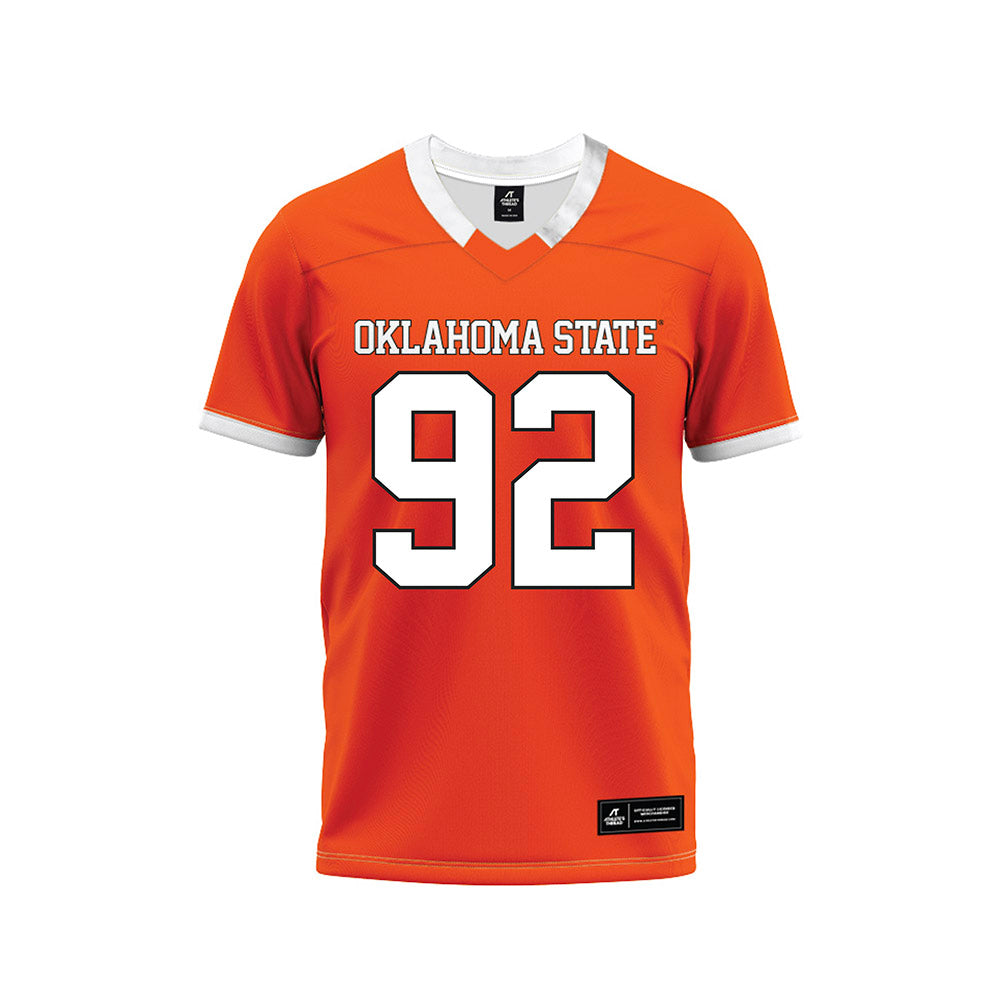 Oklahoma State - NCAA Football : Jerry Lawson - Orange Premium Football Jersey-0