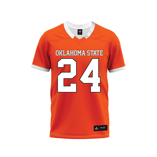 Oklahoma State - NCAA Football : Caleb Hawkins - Orange Premium Football Jersey-0