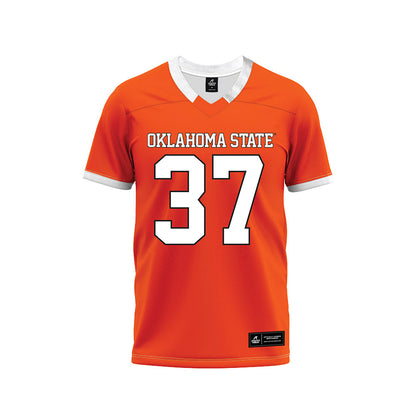 Oklahoma State - NCAA Football : Lachie Pozzobon - Orange Premium Football Jersey-0