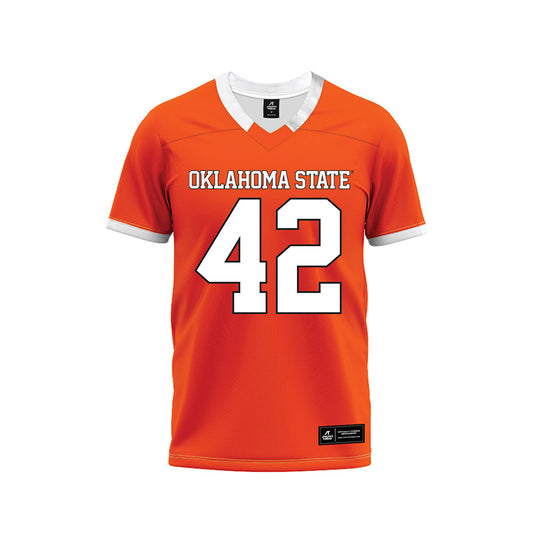 Oklahoma State - NCAA Football : Caden Yates - Orange Premium Football Jersey-0