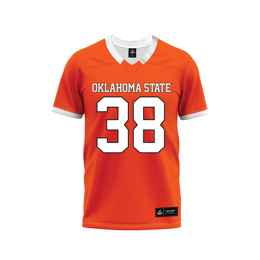 Oklahoma State - NCAA Football : Carlveon Young - Orange Premium Football Jersey-0