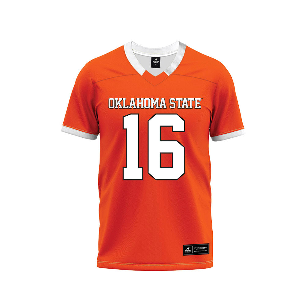 Oklahoma State - NCAA Football : Sam Keltner - Orange Premium Football Jersey-0