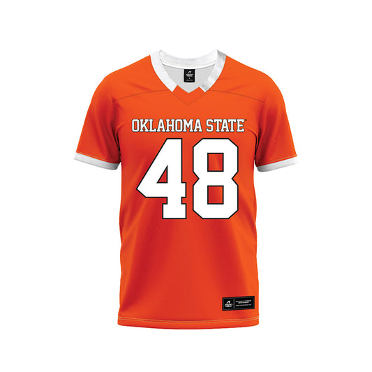 Oklahoma State - NCAA Football : Nolan Akins - Orange Premium Football Jersey-0