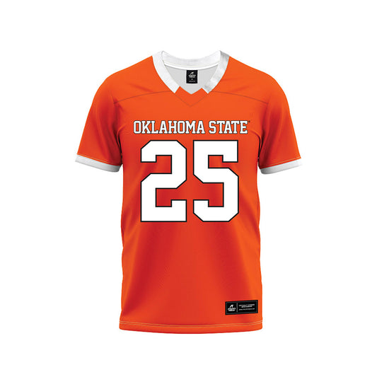 Oklahoma State - NCAA Football : Ayo Adeyi - Orange Premium Football Jersey-0