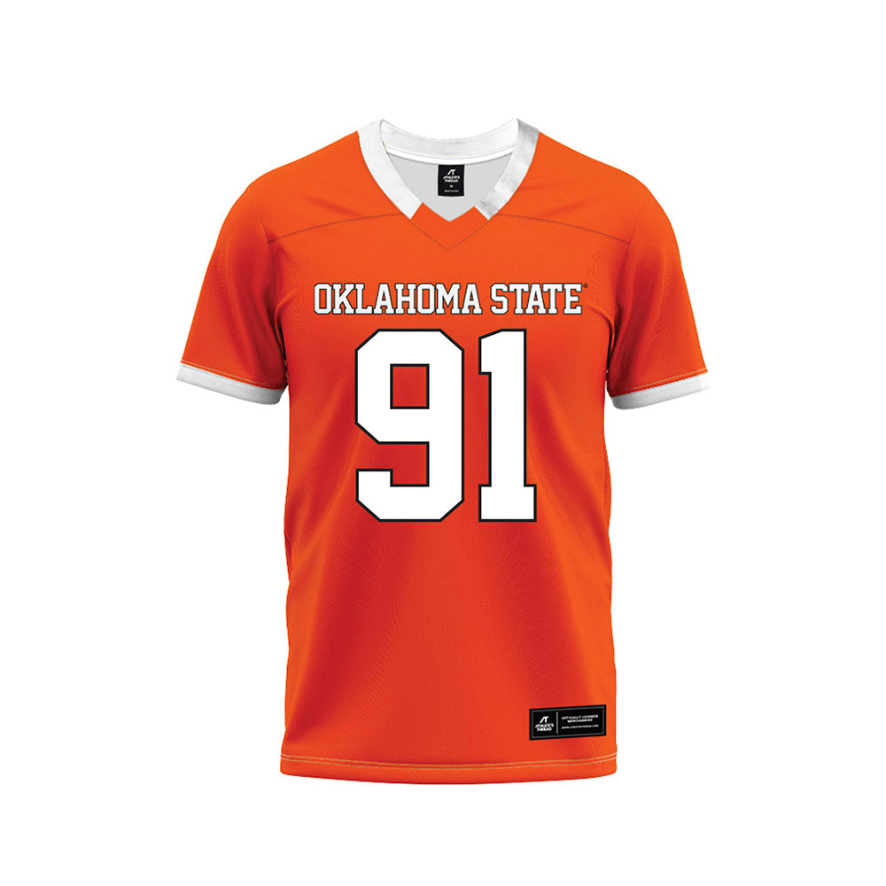Oklahoma State - NCAA Football : Landon Bland - Orange Premium Football Jersey-0