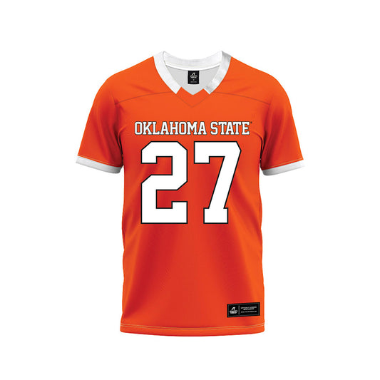 Oklahoma State - NCAA Football : Vincent Holmes - Orange Premium Football Jersey-0