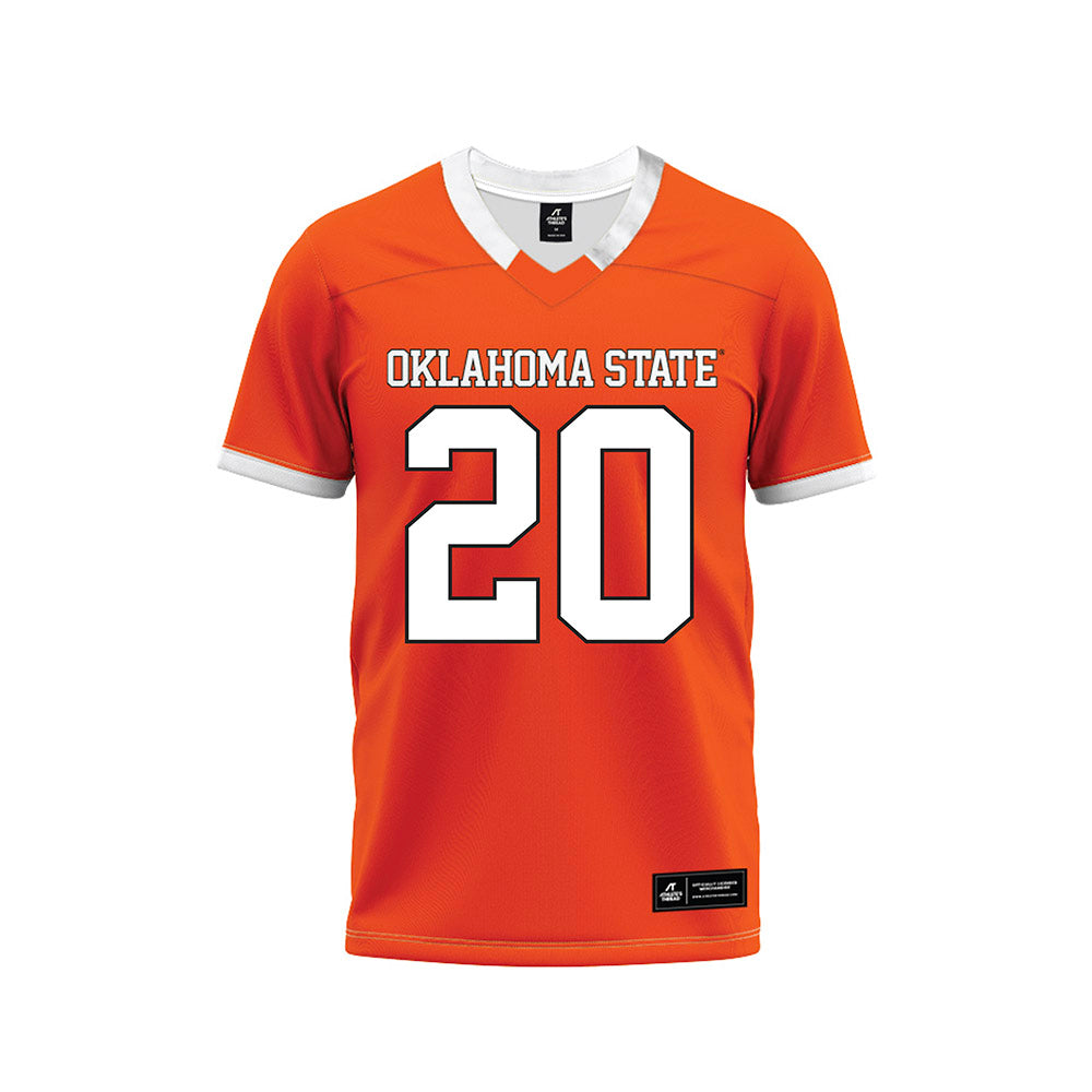 Oklahoma State - NCAA Football : Taurean Davis - Orange Premium Football Jersey-0