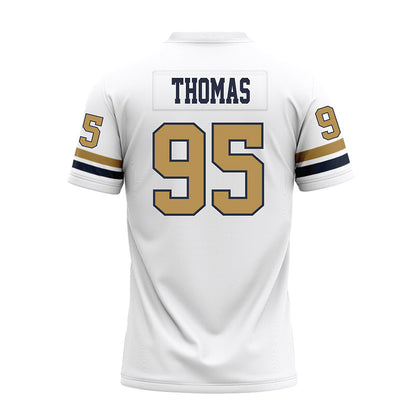 Georgia Tech - NCAA Football : Tawfiq Thomas - White Premium Football Jersey-1