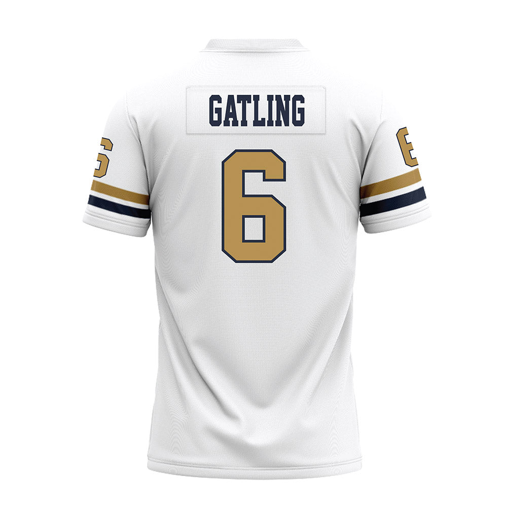 Georgia Tech - NCAA Football : Debron Gatling - White Premium Football Jersey-1