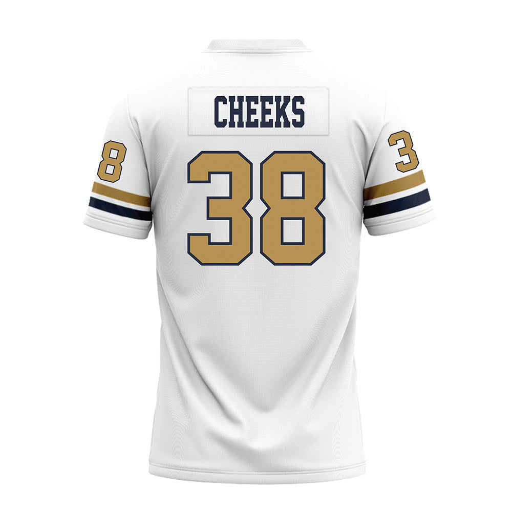 Georgia Tech - NCAA Football : A'J Cheeks - White Premium Football Jersey-1