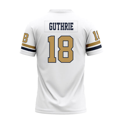 Georgia Tech - NCAA Football : Ben Guthrie - White Premium Football Jersey-1