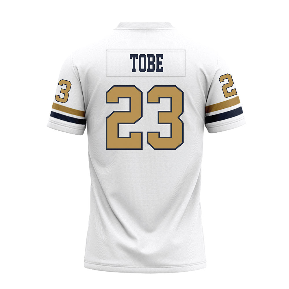 Georgia Tech - NCAA Football : Zachary Tobe - White Premium Football Jersey-1
