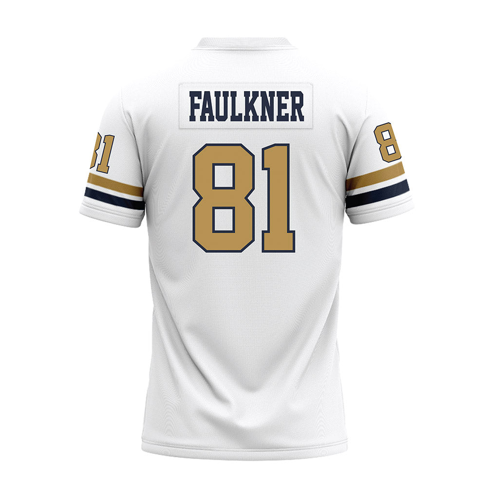 Georgia Tech - NCAA Football : Cal Faulkner - White Premium Football Jersey-1