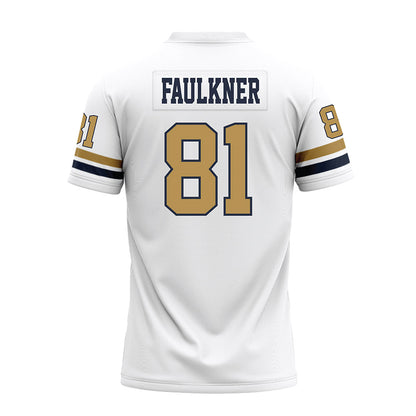 Georgia Tech - NCAA Football : Cal Faulkner - White Premium Football Jersey-1