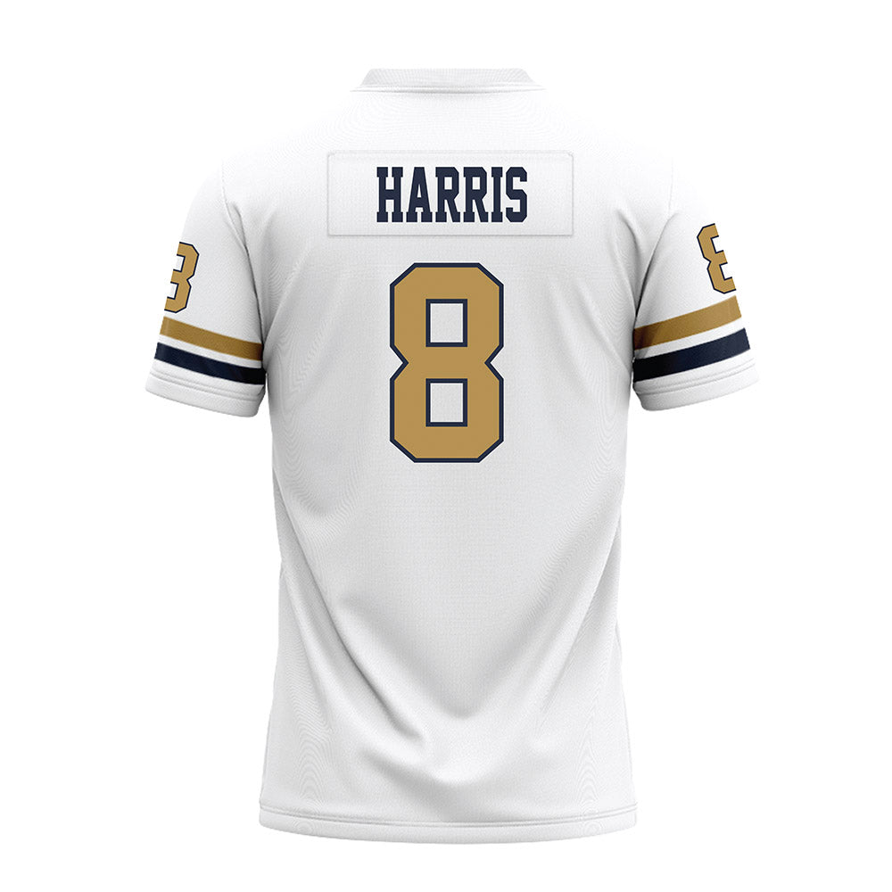 Georgia Tech - NCAA Football : Gavin Harris - White Premium Football Jersey-1
