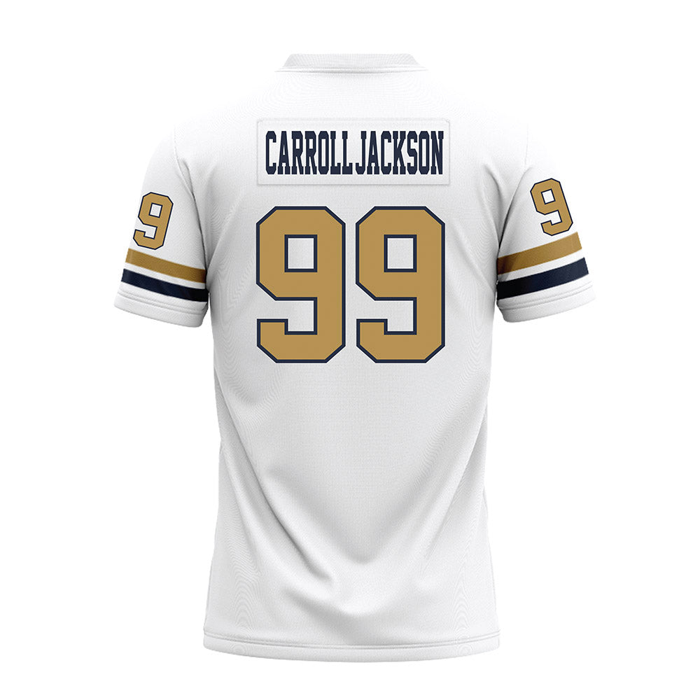 Georgia Tech - NCAA Football : Vincent Carroll-Jackson - White Premium Football Jersey-1