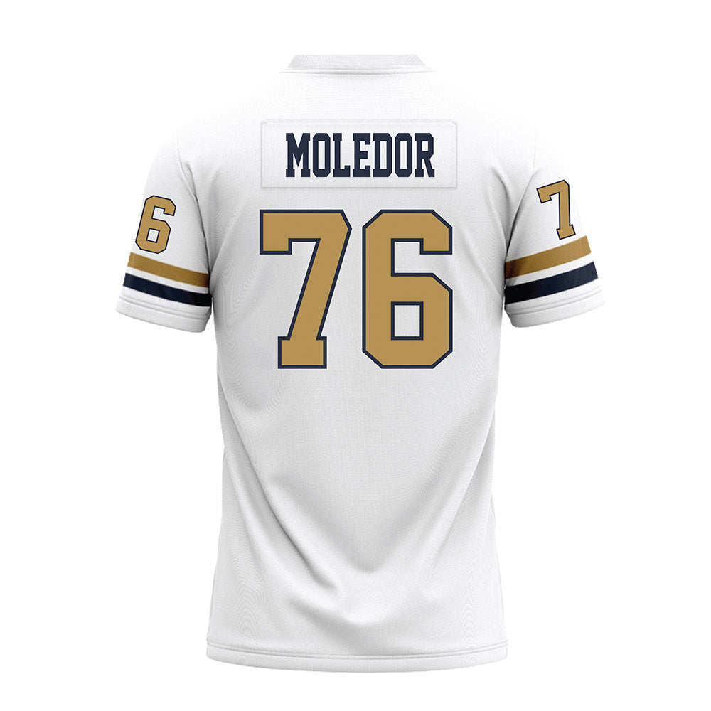 Georgia Tech - NCAA Football : Krew Moledor - White Premium Football Jersey-1