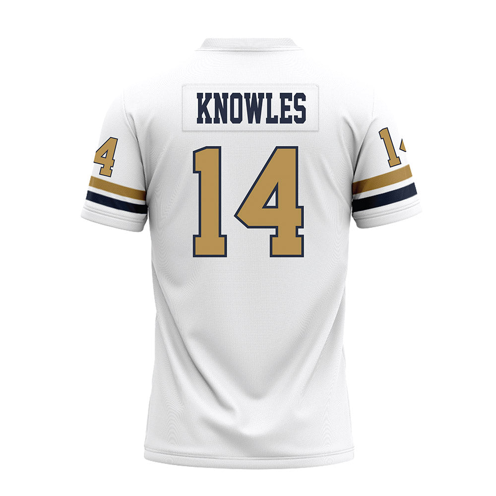 Georgia Tech - NCAA Football : Graham Knowles - White Premium Football Jersey-1
