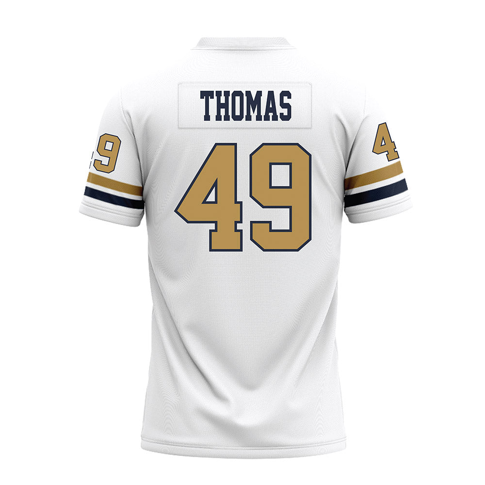 Georgia Tech - NCAA Football : Ronnie Thomas - White Premium Football Jersey-1