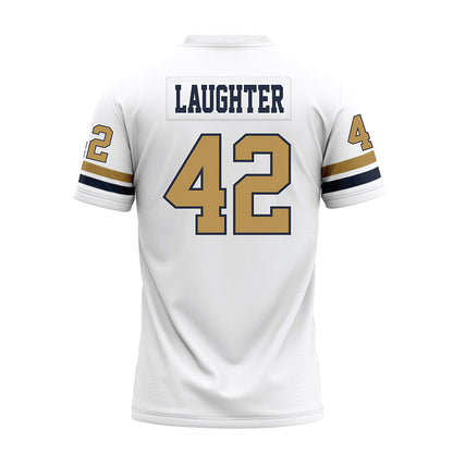 Georgia Tech - NCAA Football : Luke Laughter - White Premium Football Jersey-1