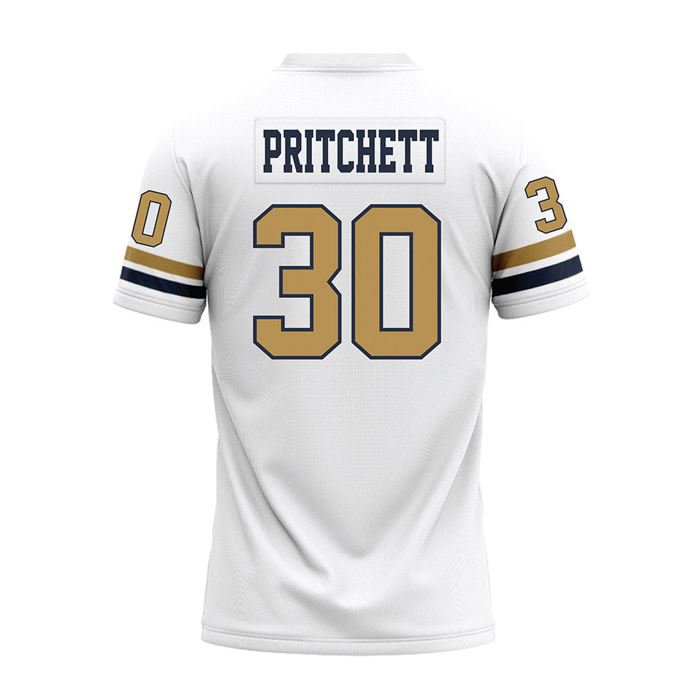 Georgia Tech - NCAA Football : Lawson Pritchett - White Premium Football Jersey-1