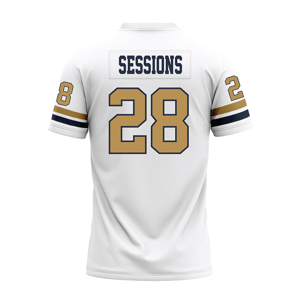 Georgia Tech - NCAA Football : Elgin Sessions - White Premium Football Jersey-1