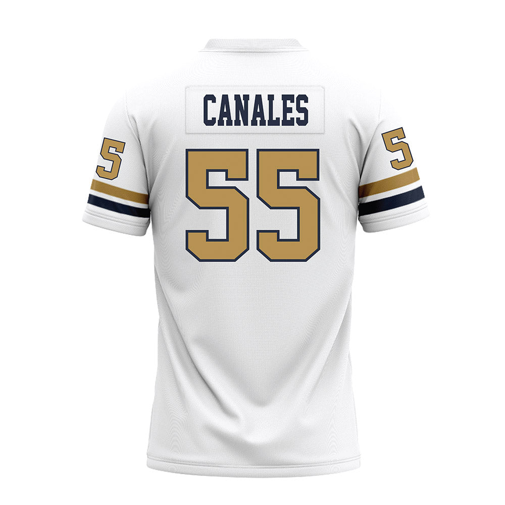 Georgia Tech - NCAA Football : Xavier Canales - White Premium Football Jersey-1