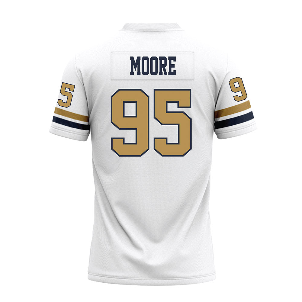 Georgia Tech - NCAA Football : Jason Moore - White Premium Football Jersey-1