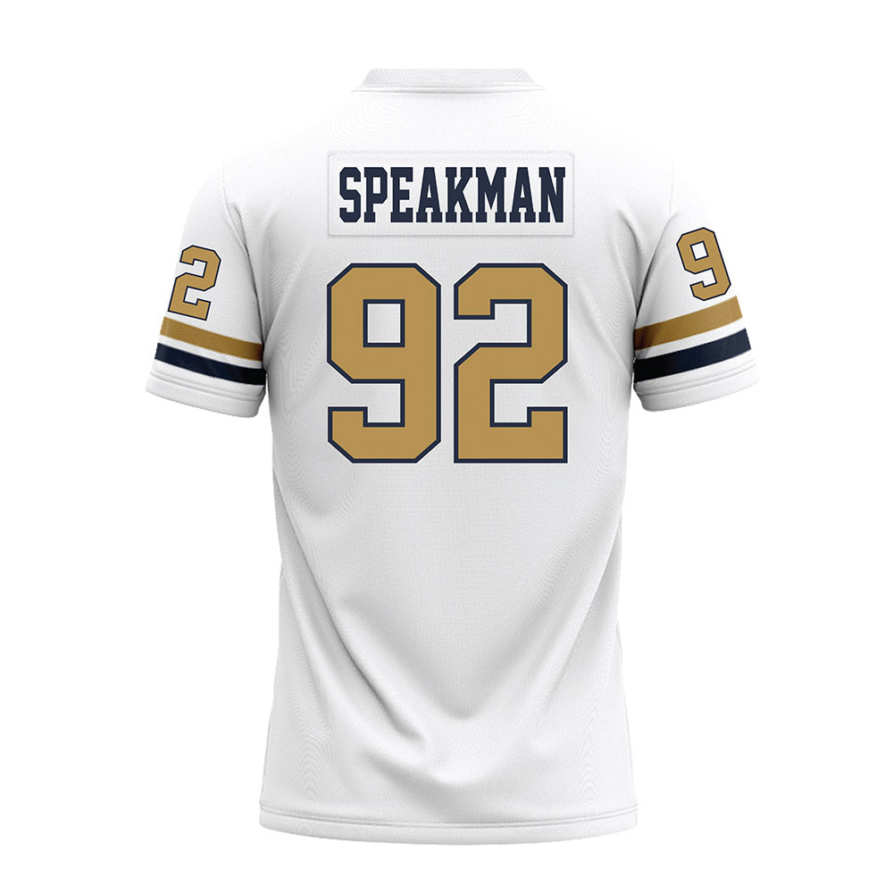 Georgia Tech - NCAA Football : Christian Speakman - White Premium Football Jersey-1