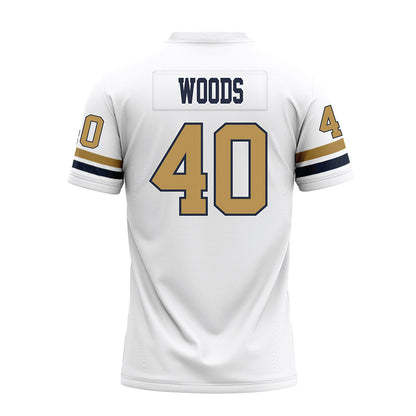 Georgia Tech - NCAA Football : Jordan Woods - White Premium Football Jersey-1