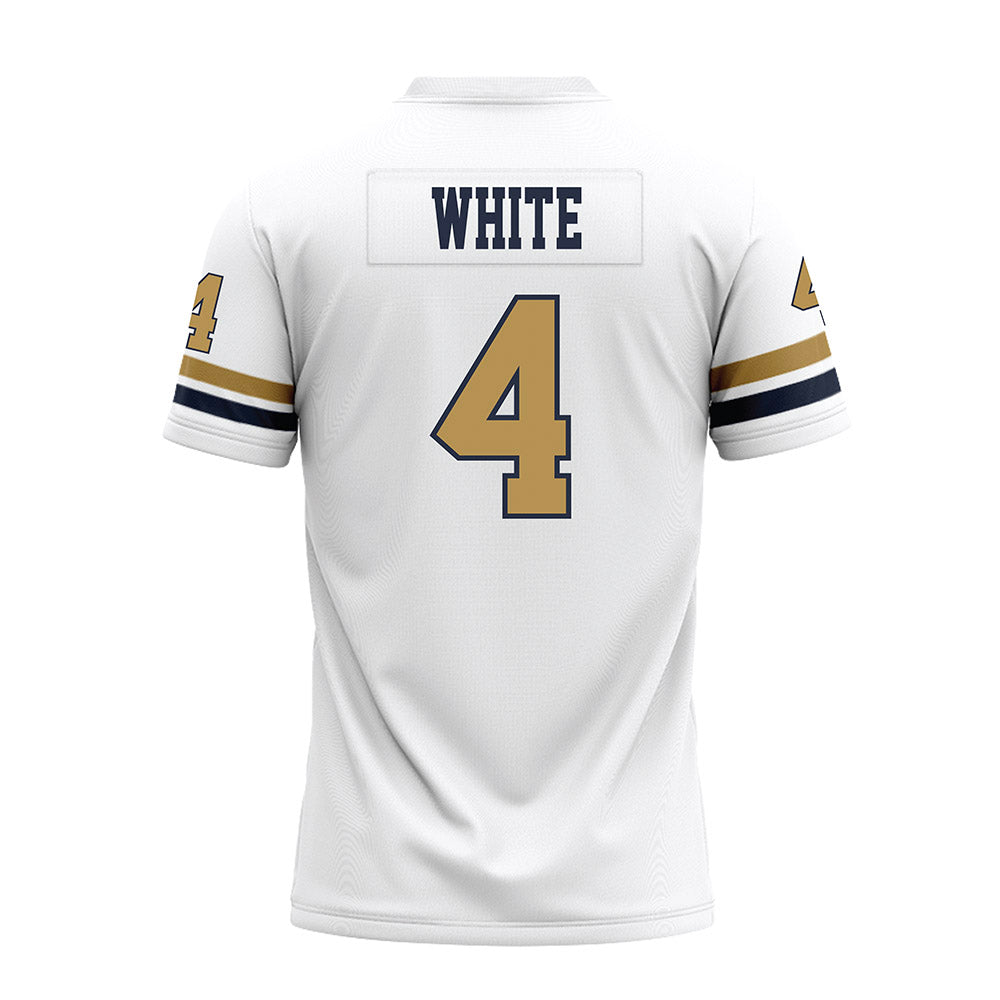 Georgia Tech - NCAA Football : Daiquan White - White Premium Football Jersey-1