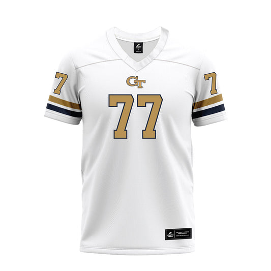 Georgia Tech - NCAA Football : Keylan Rutledge - White Premium Football Jersey-0