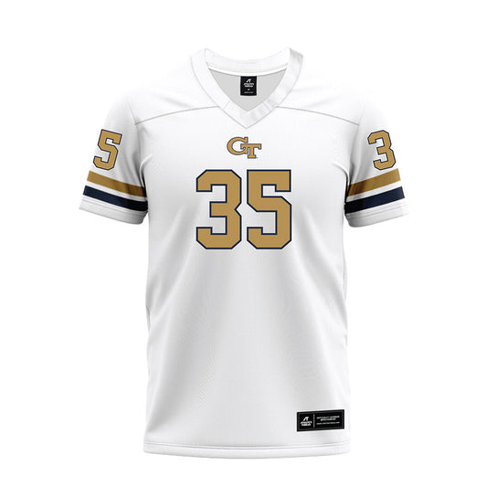 Georgia Tech - NCAA Football : Braylon Outlaw - White Premium Football Jersey-0