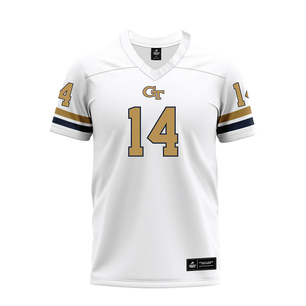 Georgia Tech - NCAA Football : Graham Knowles - White Premium Football Jersey-0