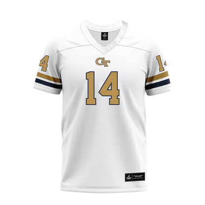 Georgia Tech - NCAA Football : Graham Knowles - White Premium Football Jersey-0