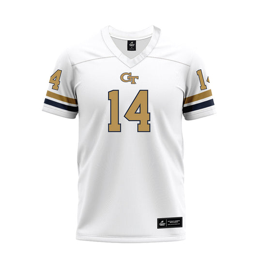 Georgia Tech - NCAA Football : Graham Knowles - White Premium Football Jersey-0