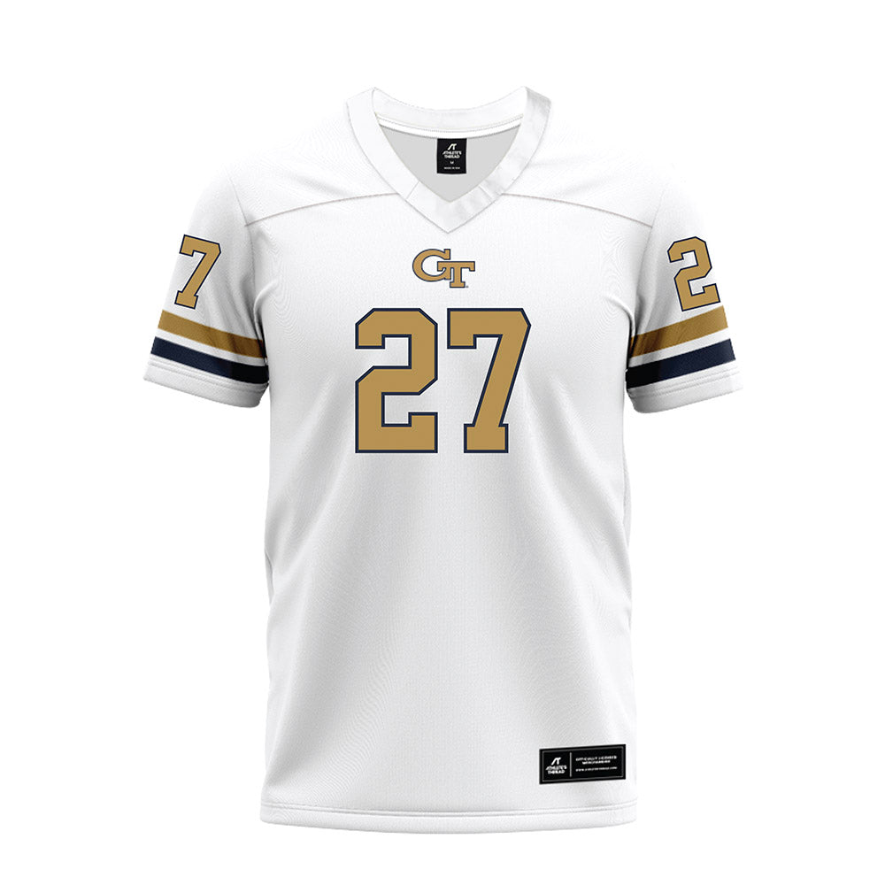 Georgia Tech - NCAA Football : Chad Alexander - White Premium Football Jersey-0