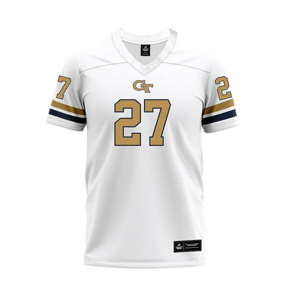 Georgia Tech - NCAA Football : Chad Alexander - White Premium Football Jersey-0