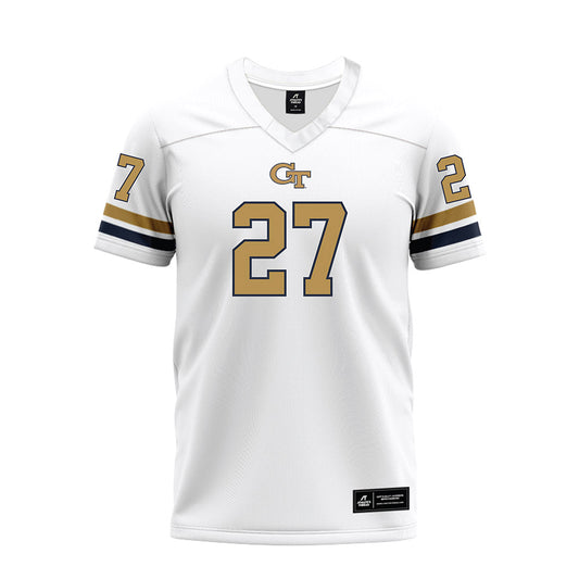 Georgia Tech - NCAA Football : Chad Alexander - White Premium Football Jersey-0