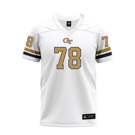 Georgia Tech - NCAA Football : Ethan Mackenny - White Premium Football Jersey-0