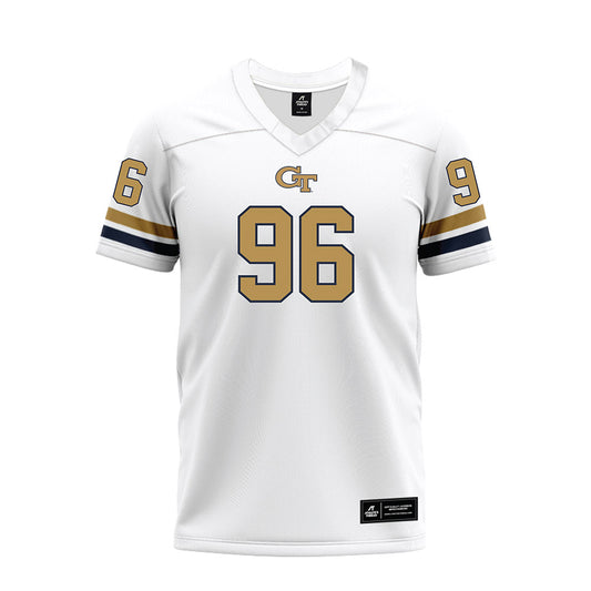 Georgia Tech - NCAA Football : Shymeik Jones - White Premium Football Jersey-0